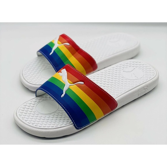 Puma Shoes - NEW Puma Cool Cat Rainbow ‘Pride’ Cushioned Slides